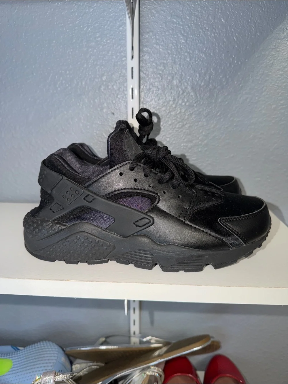Nike Women's Black Leather & Mesh Sneakers - Picture 3 of 7